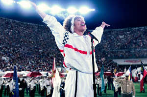 Whitney Housto cantando 'Star Spangled-Banner' en la Super Bowl de 1991, en el Tampa Stadium de Florida. El partido enfrent al campen de la AFC los Buffalo Bills y al campen de la NFC los New York Giants